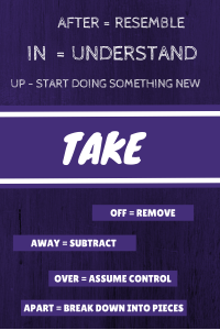 USING TAKE AS A PHRASAL VERB