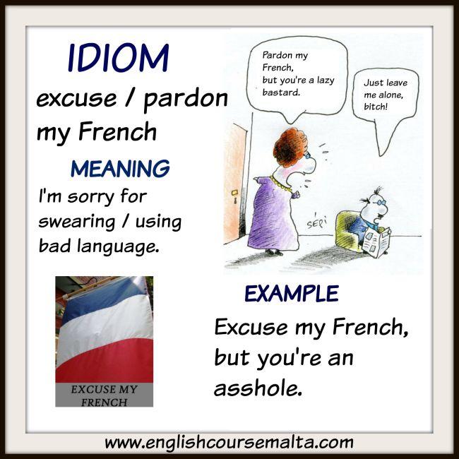 IDIOM EXCUSE MY FRENCH English Course Malta